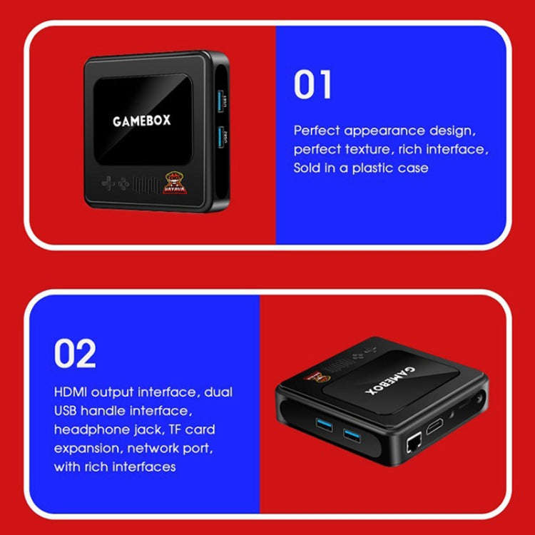 GD10 64G Built-In 30000+ Games Dual System Set-Top Box 3D Home 4K HD  TV Game Console Box US Plug...