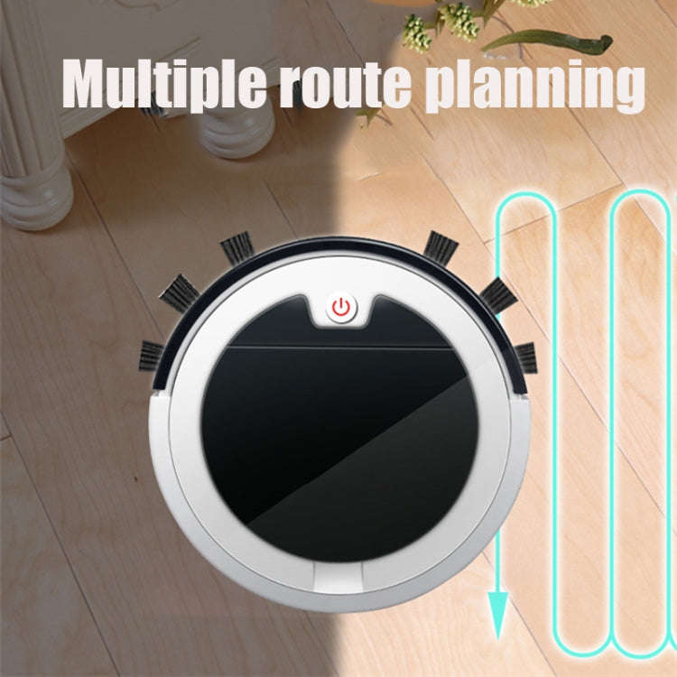 Home Smart Sweeping Robot Planning Route Remote Control Large Suction Cleaner Sweeper(White Black)