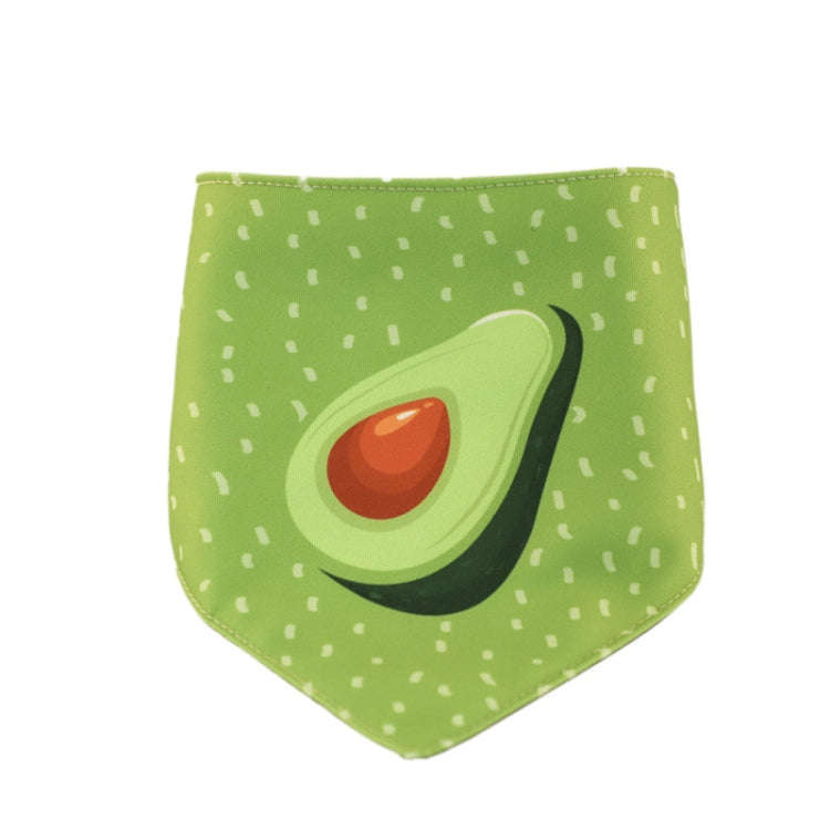 Refreshing Avocado Pet Scarf Three-layer Thickened Waterproof Saliva Towel, Size: L