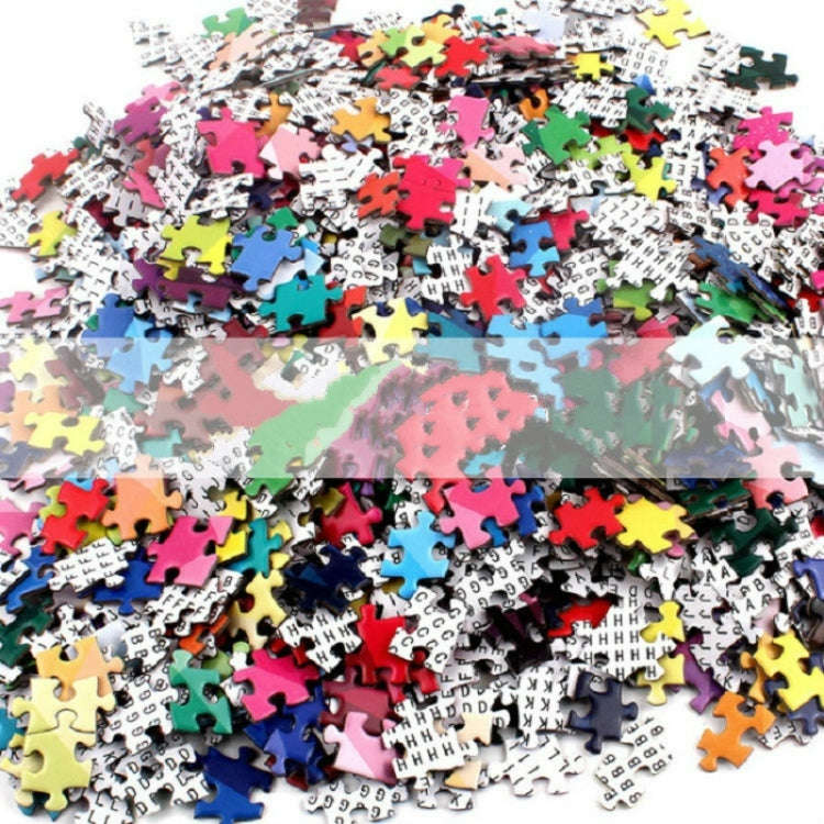 Round Shape Irregular Plane Puzzle Jigsaw Toy 1000 Pieces(White Tiger)