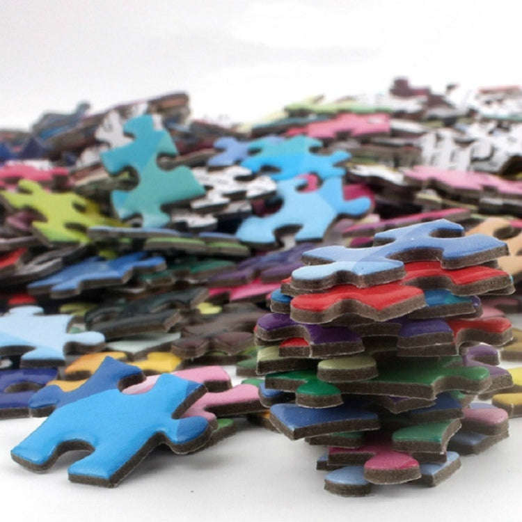 Round Shape Irregular Plane Puzzle Jigsaw Toy 1000 Pieces(White Tiger)