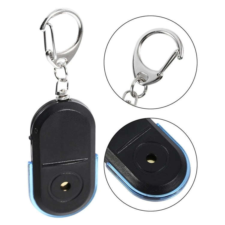 5 PCS Portable Anti-Lost Alarm Key Finder Wireless Whistle Sound LED Light Locator Finder(Blue)