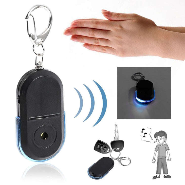 5 PCS Portable Anti-Lost Alarm Key Finder Wireless Whistle Sound LED Light Locator Finder(Blue)