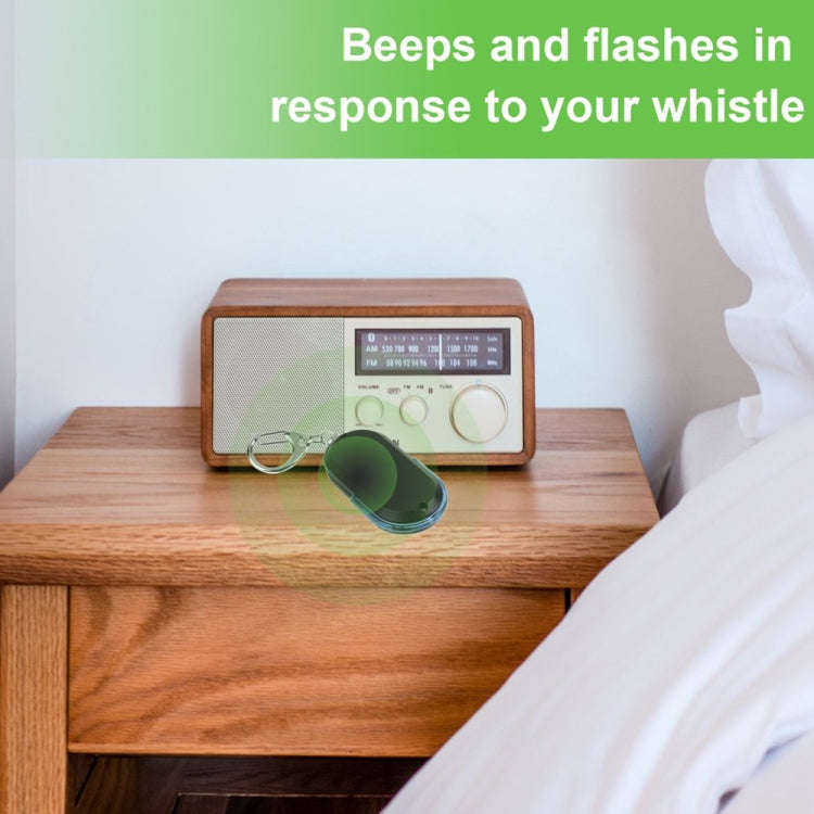 5 PCS Portable Anti-Lost Alarm Key Finder Wireless Whistle Sound LED Light Locator Finder(Blue)