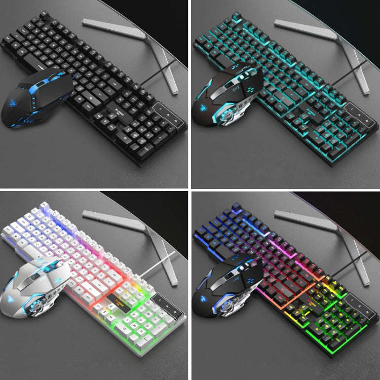X-L SWAB GX50 Computer Manipulator Feel Wired Keyboard + Macro Programming Mouse, Color White ...