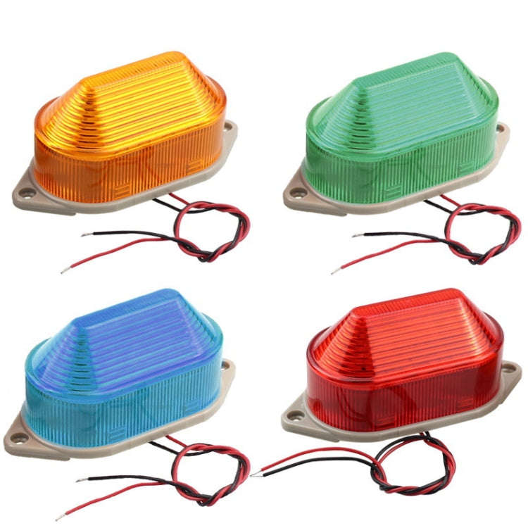 AC220V Led Mini Strobe Signal Warning Light Silent Warning Light(Red)