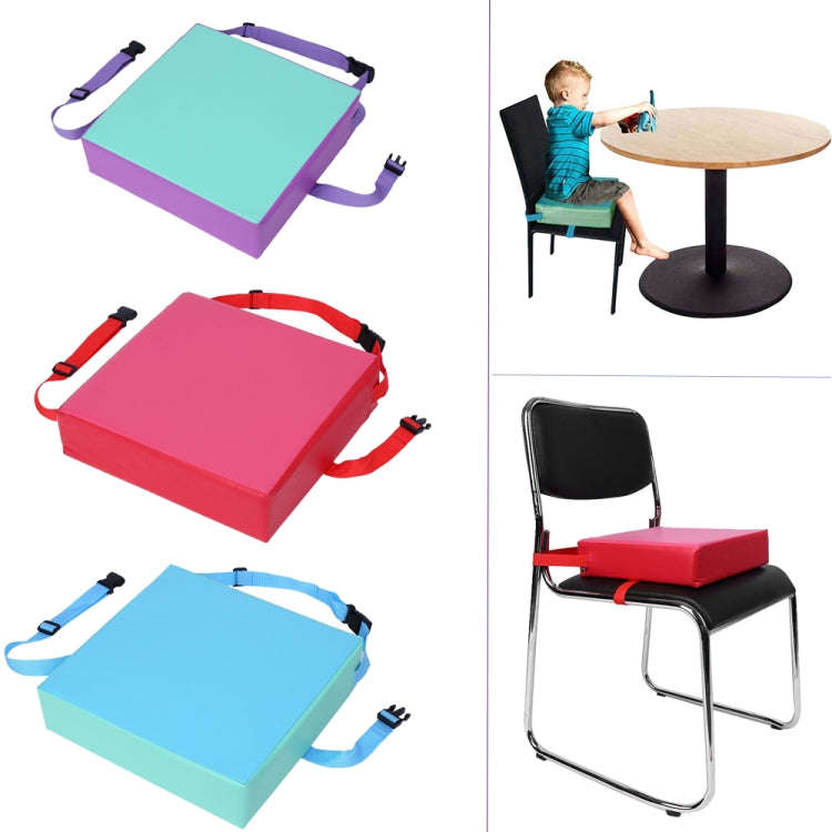 Kids Increased Chair Pad Removable Kid Highchair Seat Pad With Buckle Strap(Red)