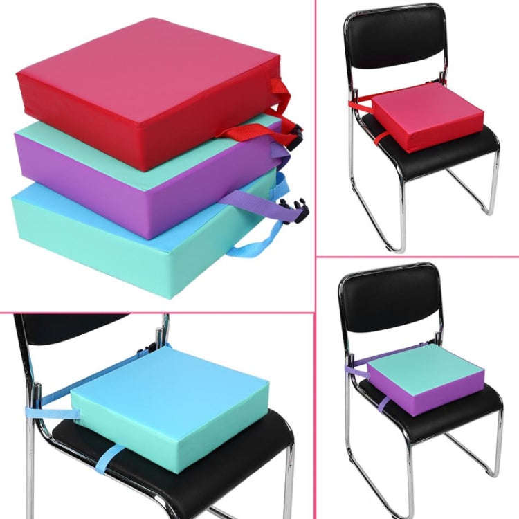 Kids Increased Chair Pad Removable Kid Highchair Seat Pad With Buckle Strap(Red)
