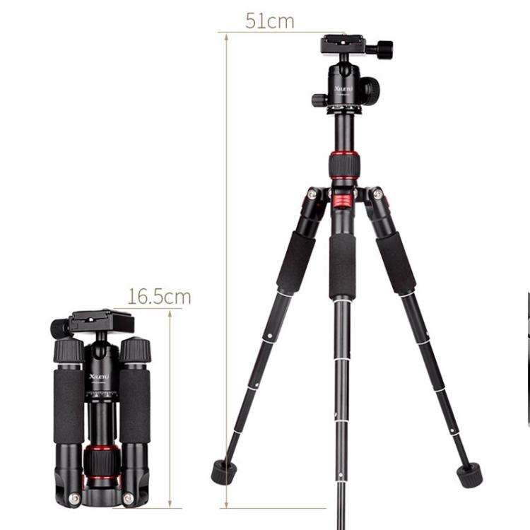 Xiletu FM5S-MINI 5-Section Folding Legs Mini Desktop Tripod Mount(Red)