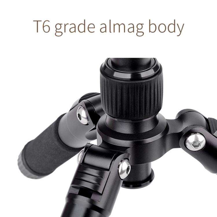 Xiletu FM5S-MINI 5-Section Folding Legs Mini Desktop Tripod Mount(Black)