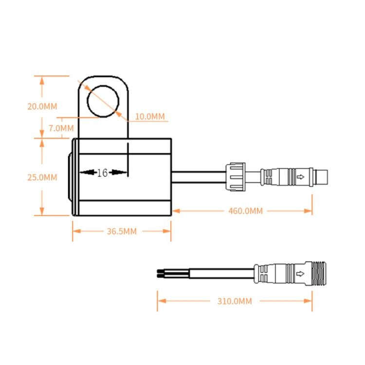 2 PCS / Set Motorcycle LED Lights Rearview Mirror Left And Right Switches Waterproof Boat-Shaped ...