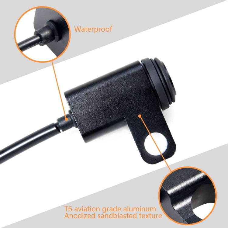 2 PCS / Set Motorcycle LED Lights Rearview Mirror Left And Right Switches Waterproof Boat-Shaped ...