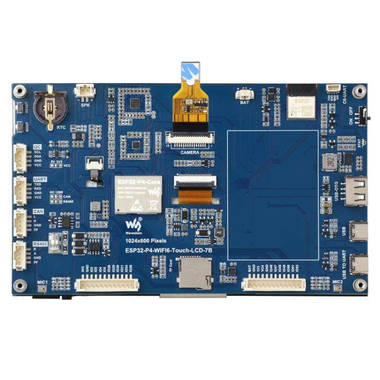 WAVESHARE ESP32-P4-WIFI6 7-Inch Five-Point Touchscreen Development Board 1024x600 Resolution, Ver...