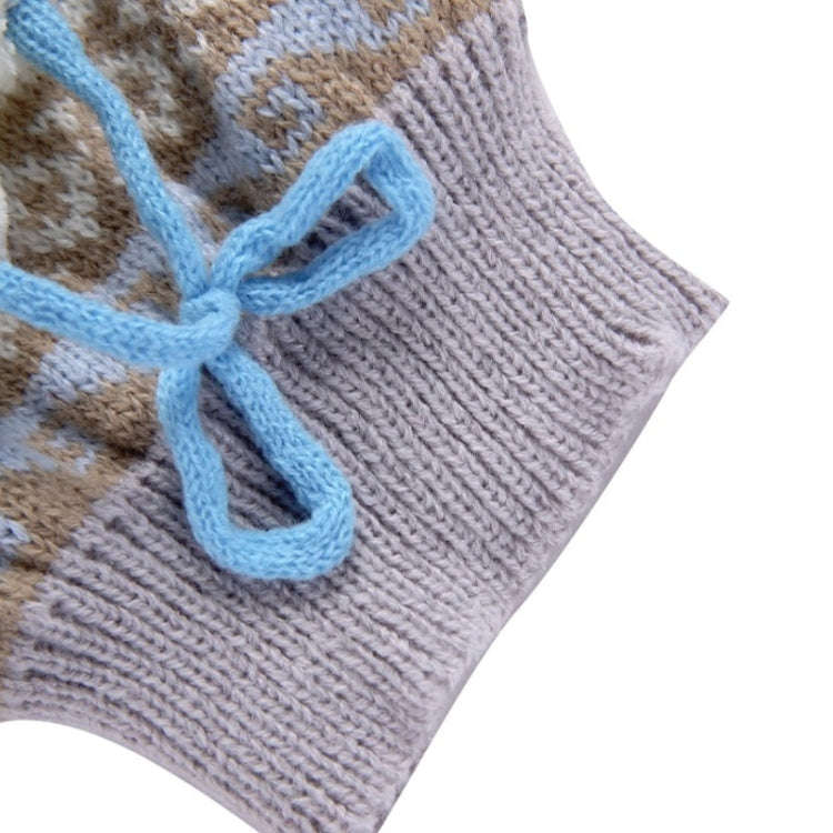 Autumn Winter Pet Clothes Christmas Snowflake Knitted Pattern Sweater, Size: XXS(Rose Red)