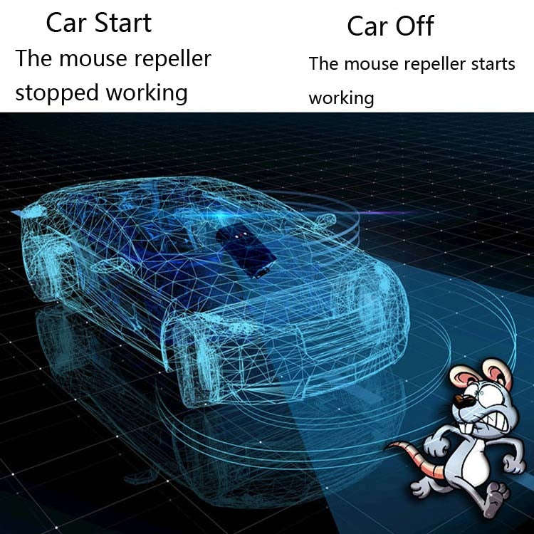 Ultrasonic Car Repeller Car Engine Compartment Electronic Repeller Micro-Light Wave Insect Repell...