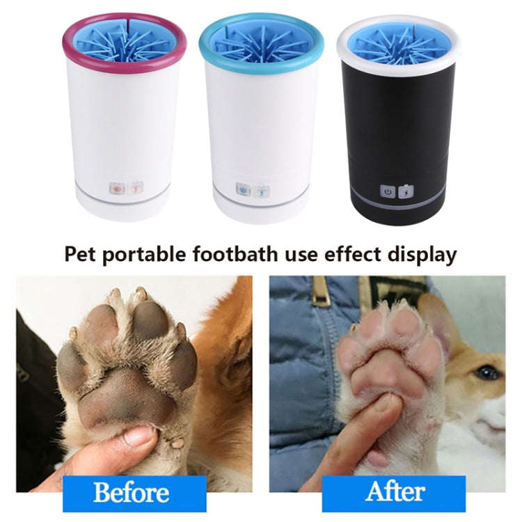 Pets Automatic Foot-Washing Cup Cats Dogs Extremities Cleaning Artifact, Size:M 10-14cm(Black)