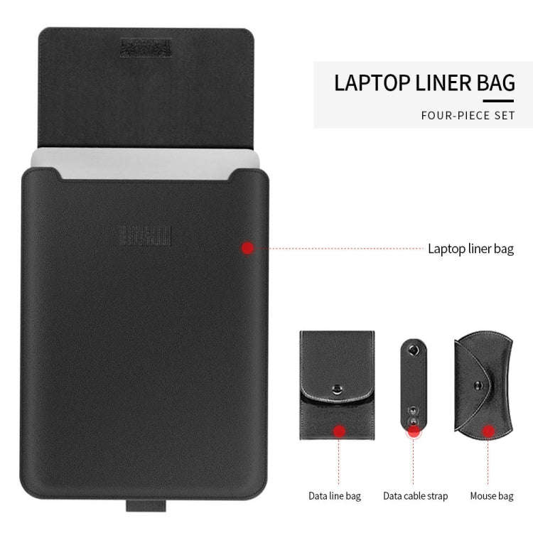 A2 4 in 1 Computer Bracket Liner Bag Storage Bag, Size:15 inch(Brown)