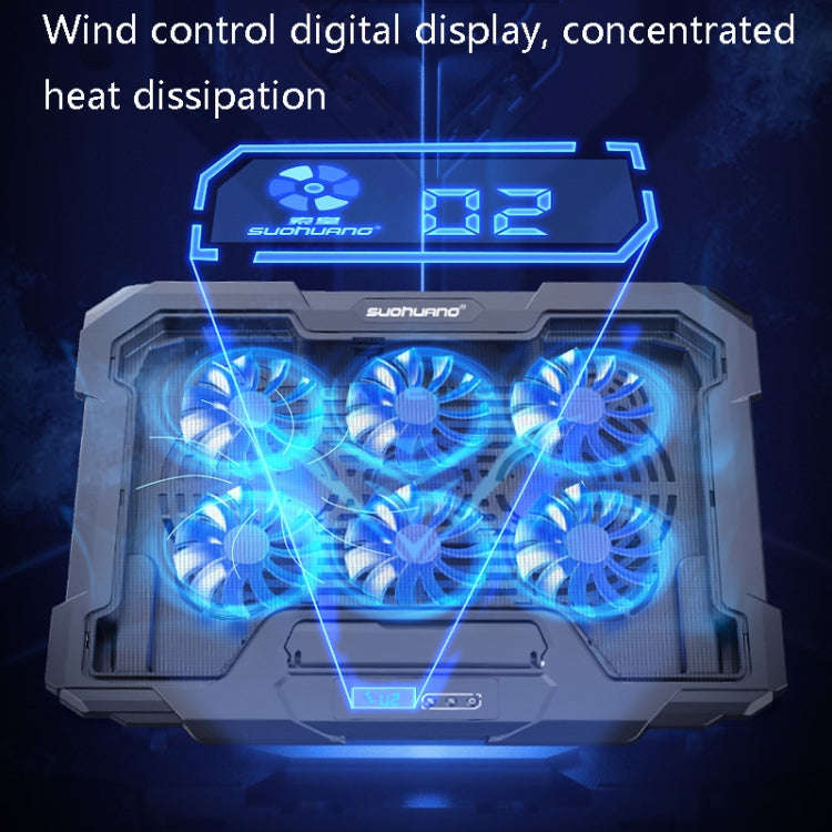 Suohuang Notebook Cooler Gaming Notebook Cooling Base Notebook Exhaust Fan Bracket(LCD Gaming Edi...