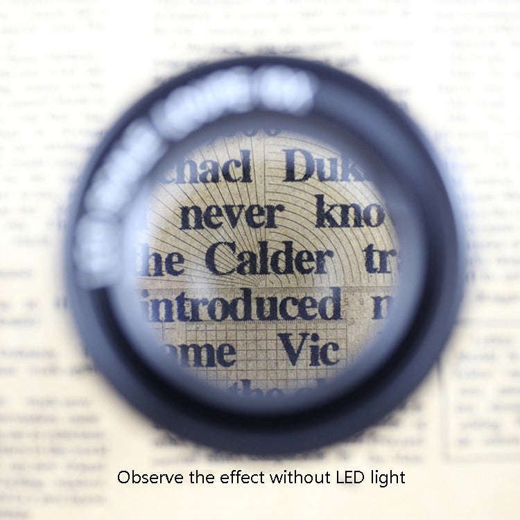 8 LED Lights 3 Groups Of Optical Glass HD With Scale 10 Times Magnifying Glass, Specification: Cr...