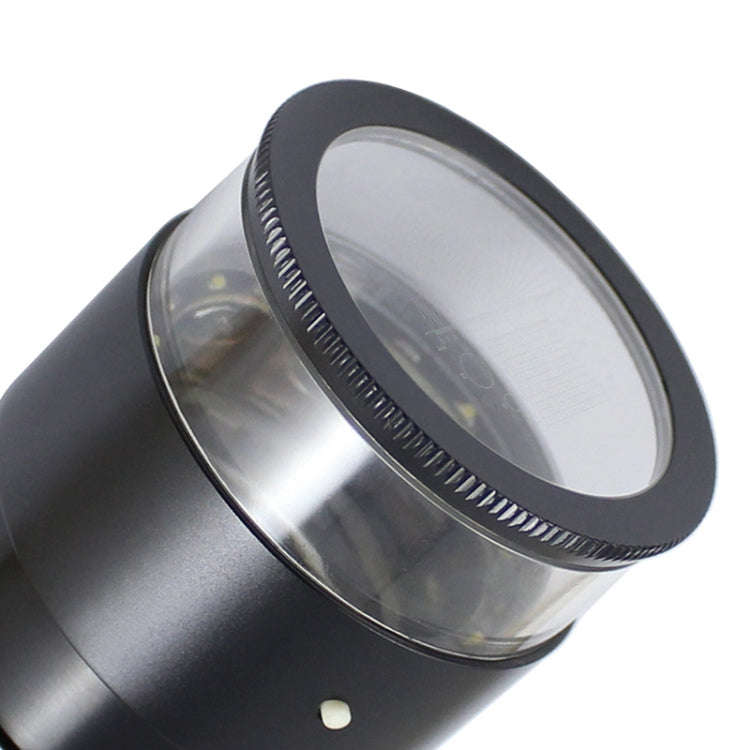 8 LED Lights 3 Groups Of Optical Glass HD With Scale 10 Times Magnifying Glass, Specification: Cr...