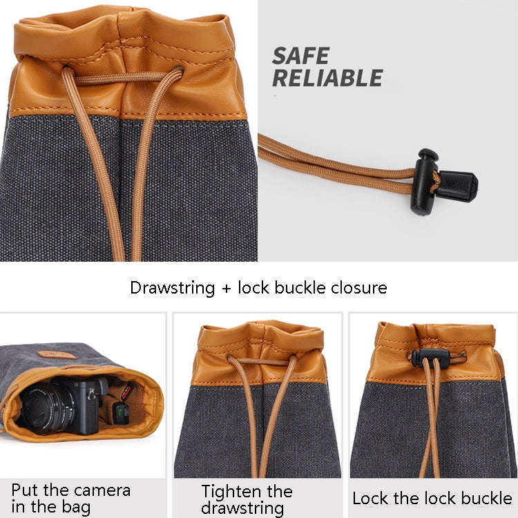 S.C.COTTON Liner Bag Waterproof Digital Protection Portable SLR Lens Bag Micro Single Camera Bag ...