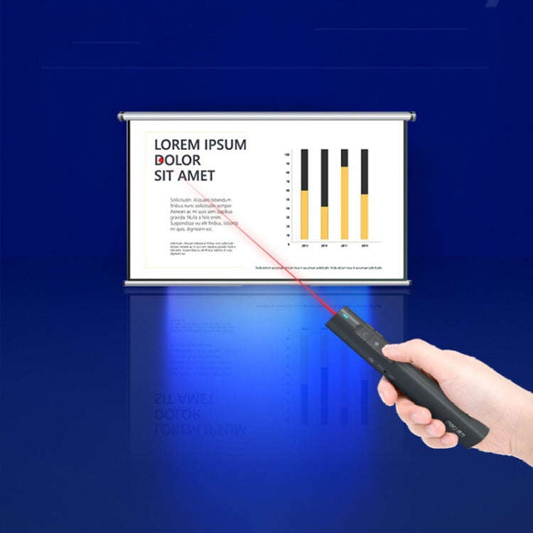 Deli 2.4G Flip Pen Business Presentation Remote Control Pen, Model: 2801G Black (Green Light)