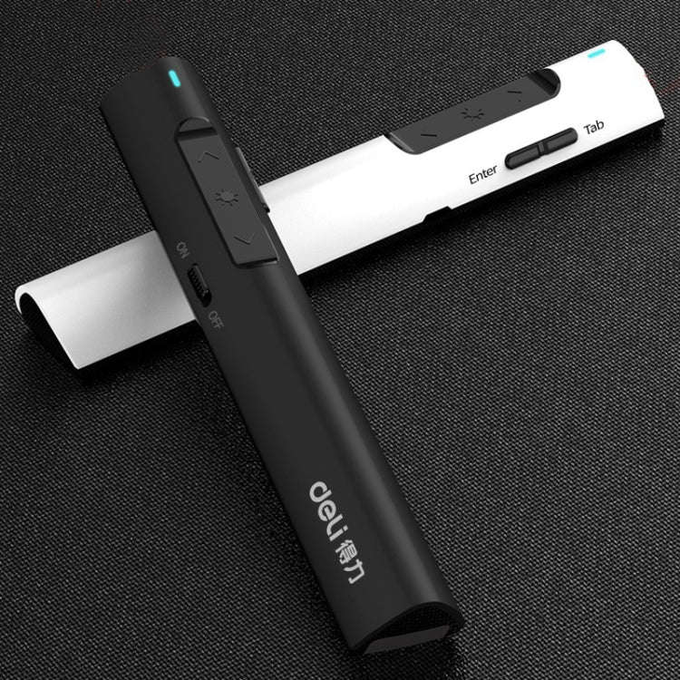 Deli 2.4G Flip Pen Business Presentation Remote Control Pen, Model: 2801G Black (Green Light)