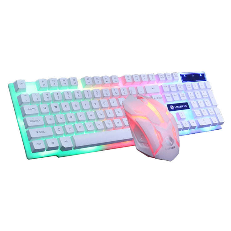 LIMEIDE GTX300 1600DPI 104 Keys USB Rainbow Suspended Backlight Wired Luminous Keyboard and Mouse...