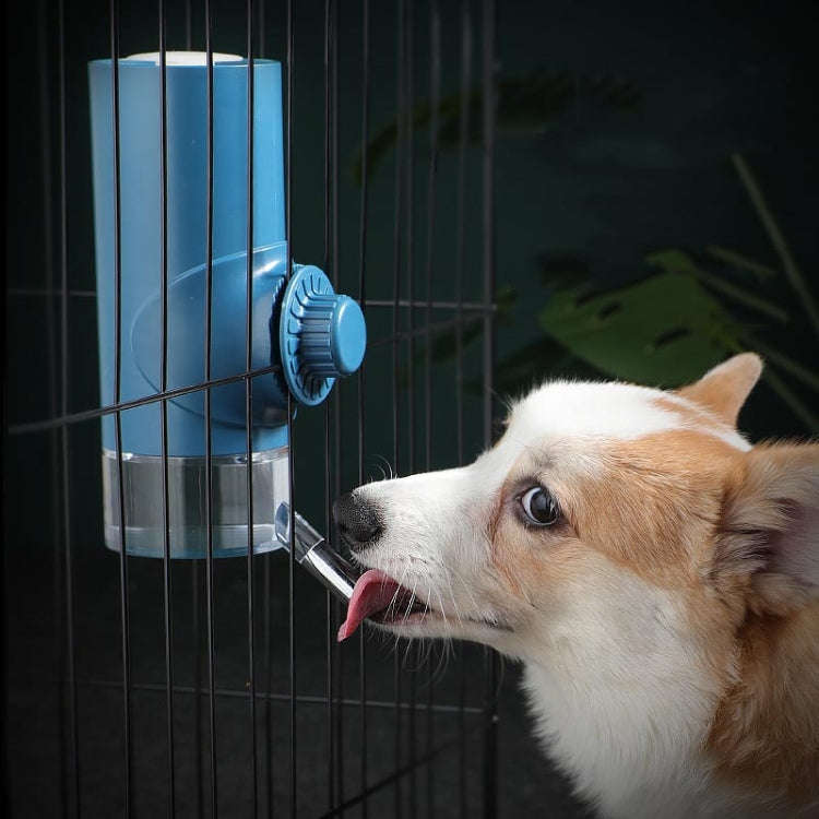 Pet Waterer Ball Feeder Hanging Dog Waterer Hanging Cage Pet Water Cup 700ML(Sky Blue)