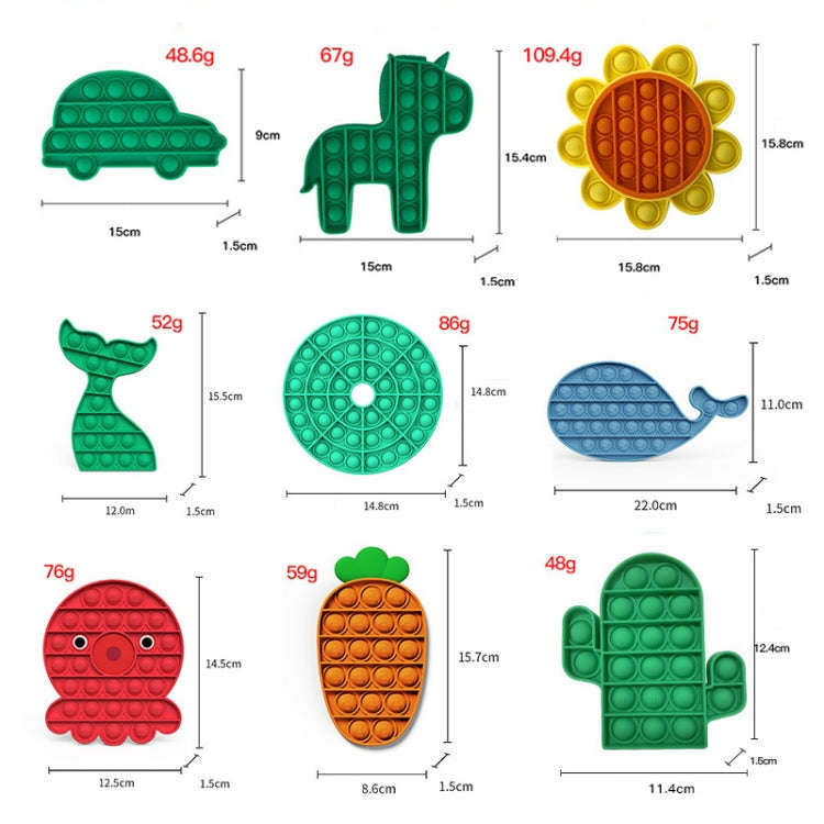 5 PCS Child Mental Arithmetic Desktop Educational Toys Silicone Pressing Board Game, Style: Car  ...