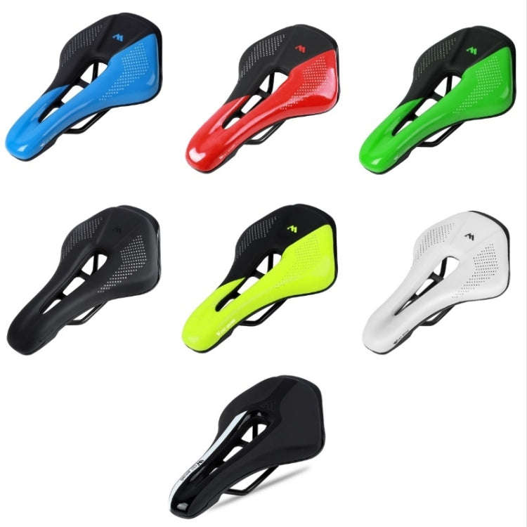 WEST BIKING Cycling Seat Hollow Breathable Comfortable Saddle Riding Equipment(Black Red)