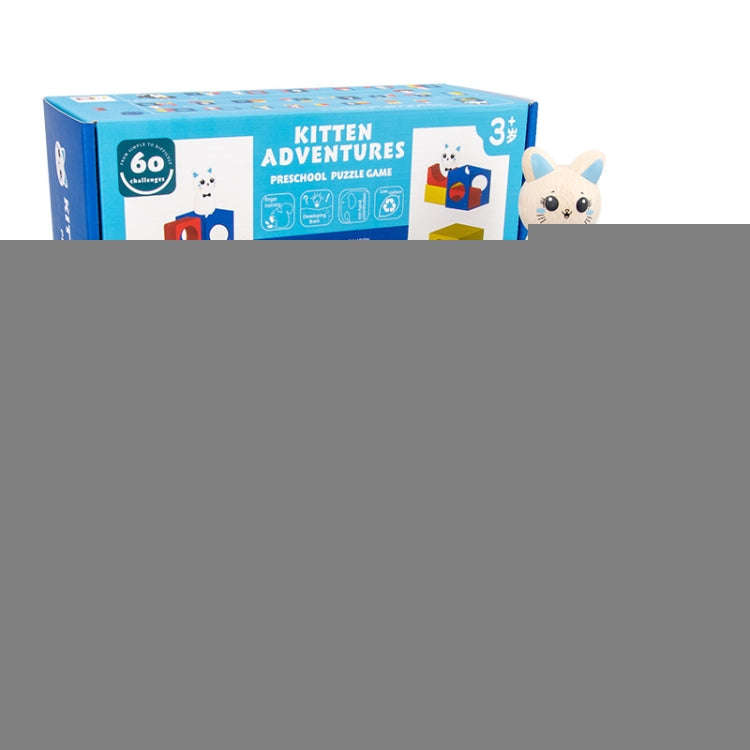 Children Puzzle Creative Assembling Building Blocks Cat Magic Box Baby Early Education Board Game...