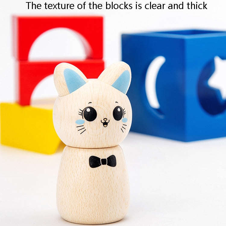 Children Puzzle Creative Assembling Building Blocks Cat Magic Box Baby Early Education Board Game...