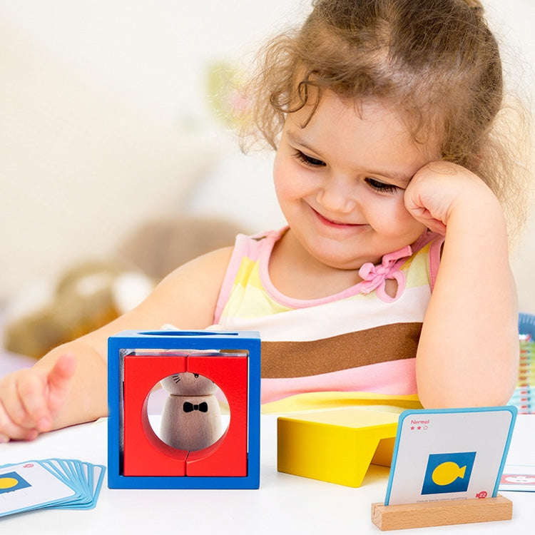 Children Puzzle Creative Assembling Building Blocks Cat Magic Box Baby Early Education Board Game...
