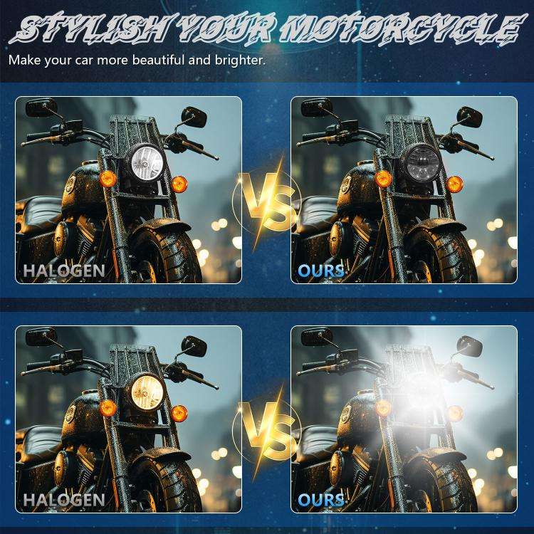 5.75-inch Aluminum Housing Matrix Angel Eye Motorcycle Headlight(H4)