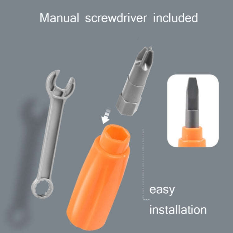 Children Screw-Tightening Electric Drill Toy Manual Assembly Toolbox, Style: 3D + Electric Drill ...
