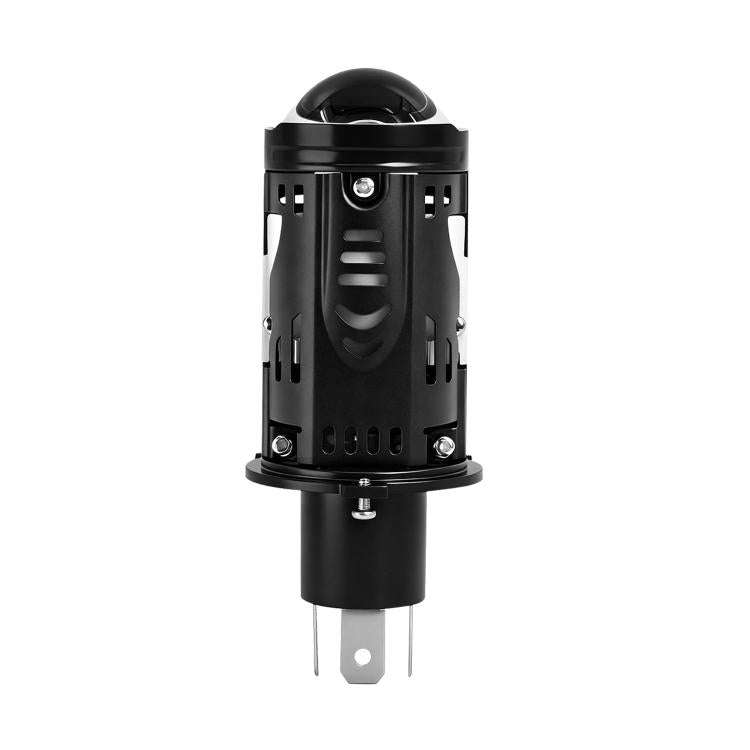 48W High-power LED Spotlight H4 Car Headlight With Solenoid Valve(Black)