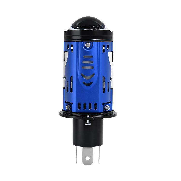 48W High-power LED Spotlight H4 Car Headlight With Solenoid Valve(Blue)