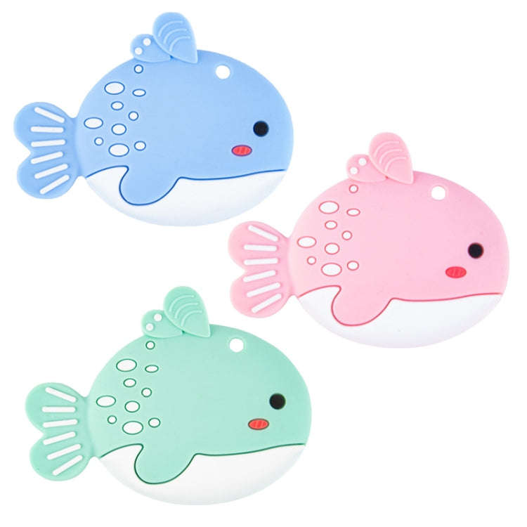 MJYJ019 Silicone Baby Teether Children Molar Stick Toy, Color: Small Fish-Green