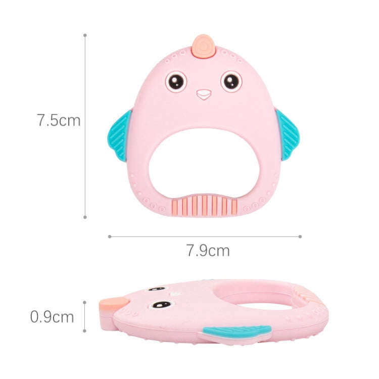 MJYJ019 Silicone Baby Teether Children Molar Stick Toy, Color: Small Fish-Green