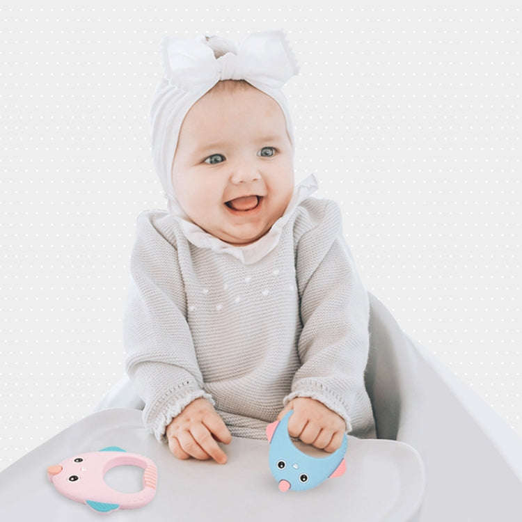 MJYJ019 Silicone Baby Teether Children Molar Stick Toy, Color: Small Fish-Green