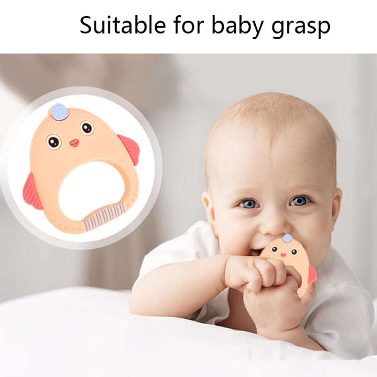 MJYJ019 Silicone Baby Teether Children Molar Stick Toy, Color: Small Fish-Green