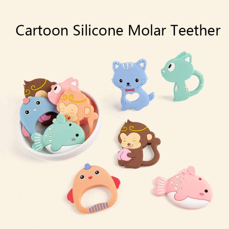 MJYJ019 Silicone Baby Teether Children Molar Stick Toy, Color: Fox-Green
