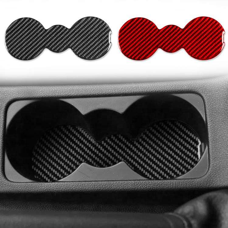 For 2017-2021 Skoda Octavia Left And Right Hand Drive Cup Holder Mat Sticker(Red)
