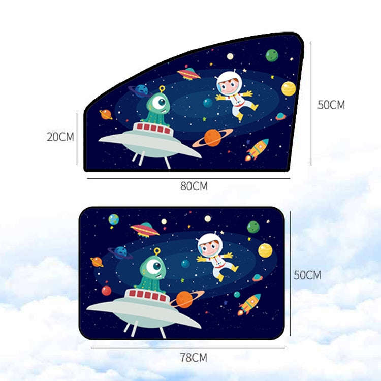 Automobile Sunshade Car Windows Sun Protection And Heat Insulation Magnetic Telescopic Side Curta...