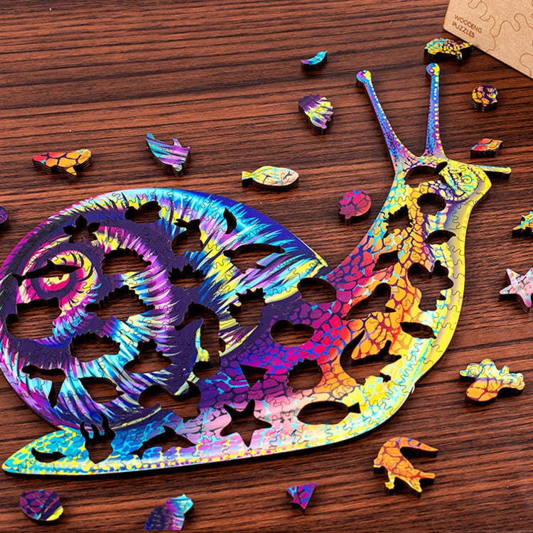 Irregular Wooden Animal Alien Puzzle High-Difficulty Three-Dimensional Puzzle Toy(Flamingo)