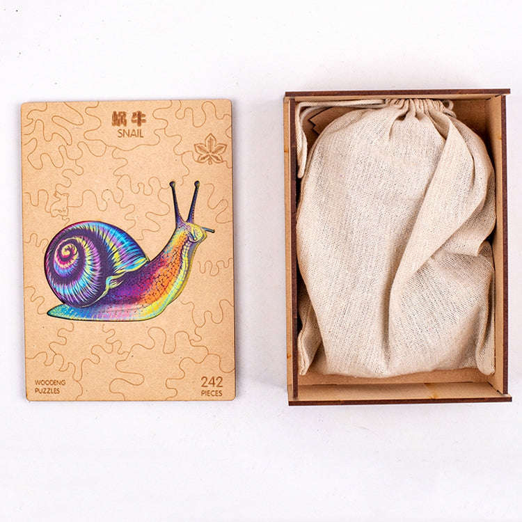 Irregular Wooden Animal Alien Puzzle High-Difficulty Three-Dimensional Puzzle Toy(Flamingo)