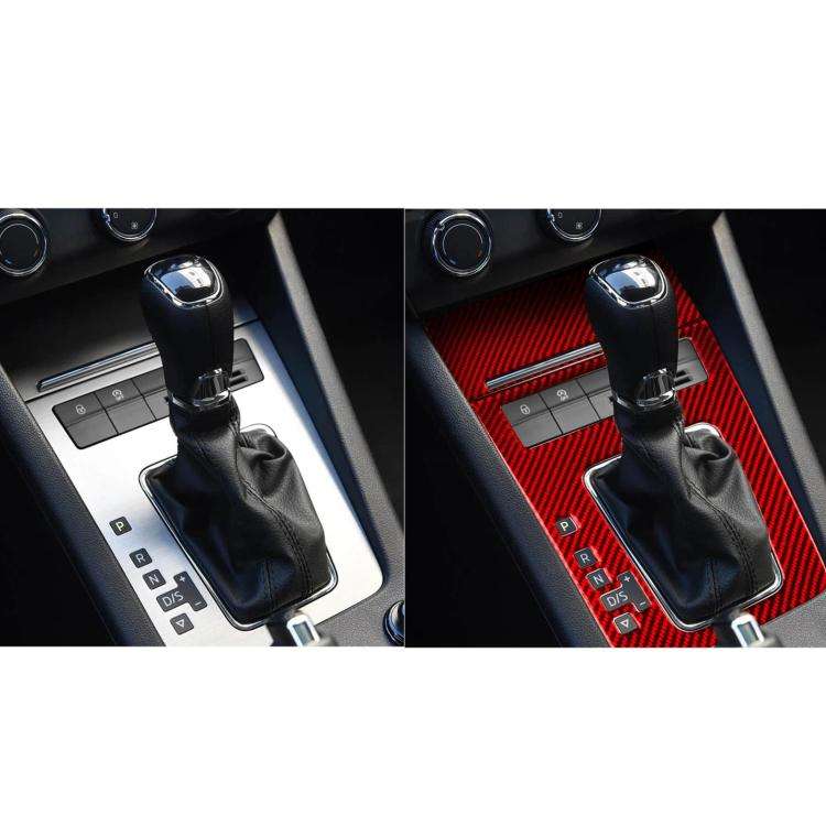 For 2017-2021 Skoda Octavia Left-Hand Drive 2pcs /Set Gear Shift Panel Trim Sticker(Black)