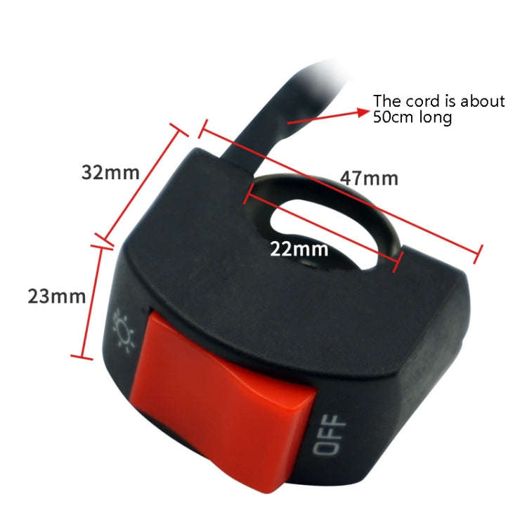 5 PCS Motorcycle Handlebar Tap Switch LED Headlight Break Extinguishing Fire Double Flash Switch(...