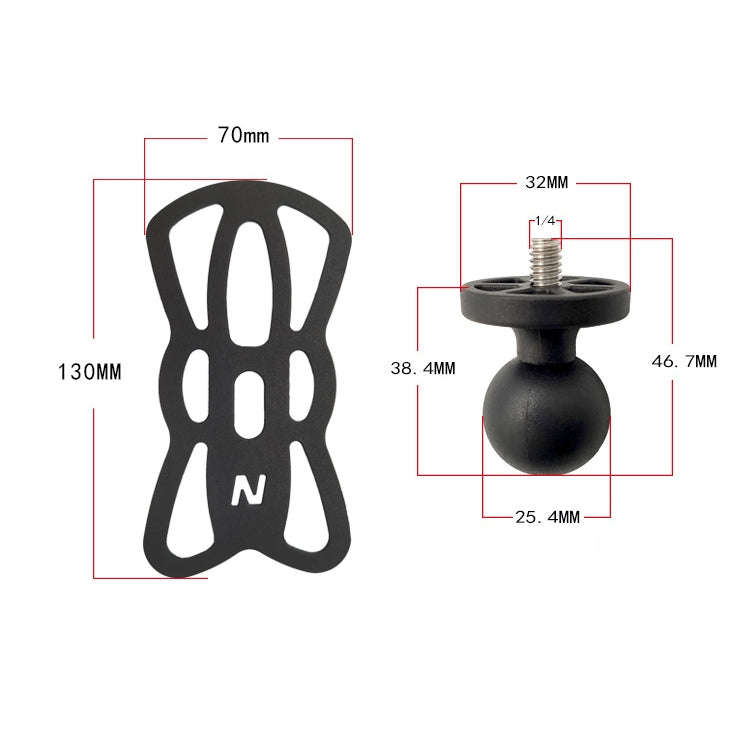 N-STAR N002 Motorcycle Bicycle Mobile Phone Bracket Riding Equipment(Small Long Ball Head)